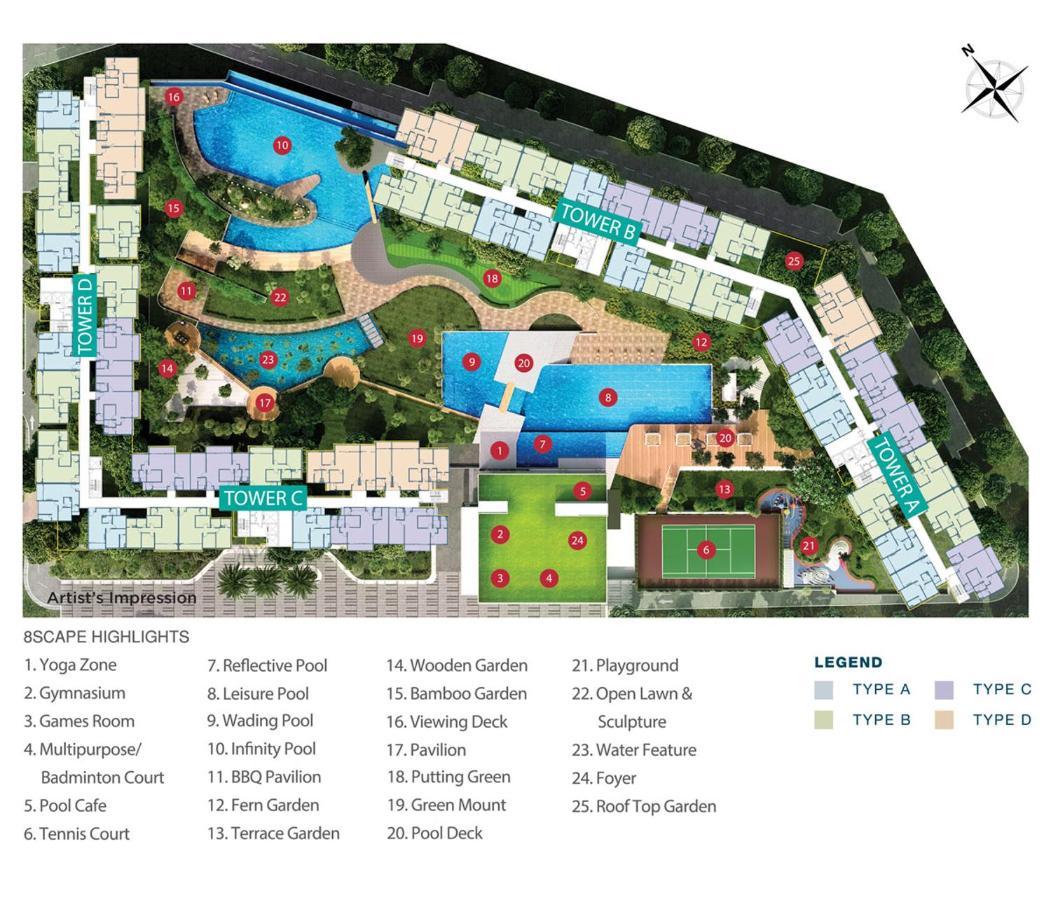 Homenest Jb City Poolview Suite By Cozy Home Johor Bahru Exteriör bild